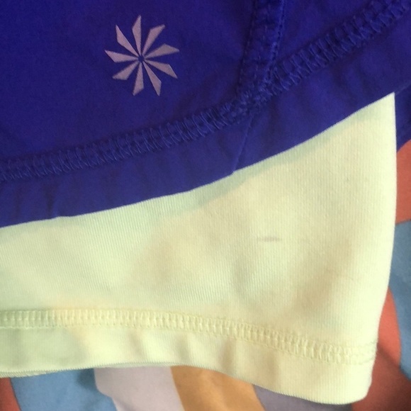 Athleta Shorts Purple Green Running Shorts Athletic Exercise XS - Picture 8 of 8